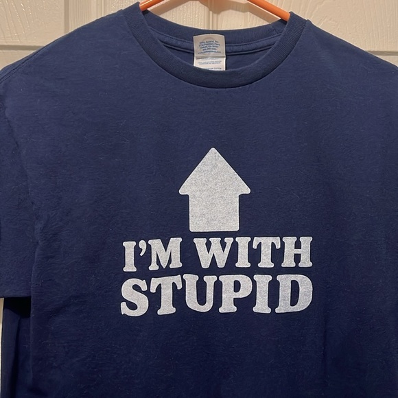 Men’s novelty t-shirt. Size medium. Navy. - Picture 2 of 2